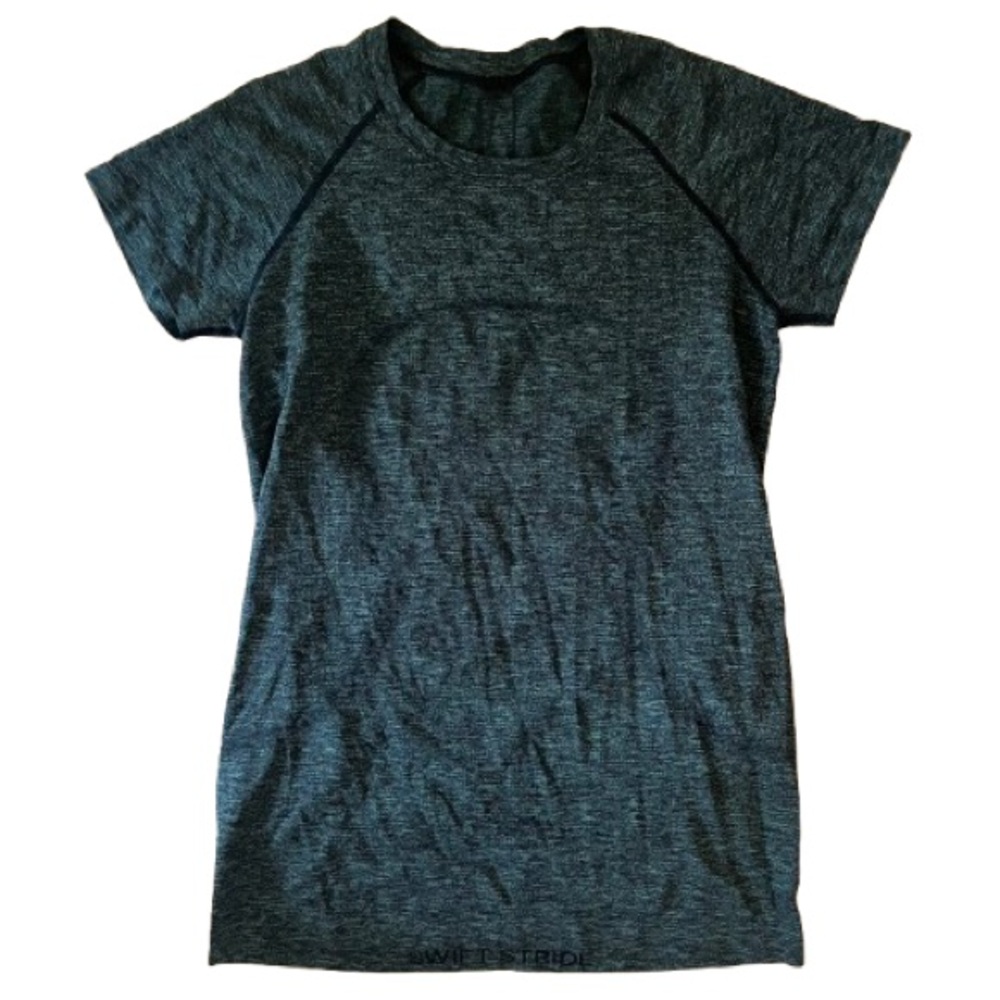 Lululemon Swiftly Speed Short Sleeve Black / Deep Coal / Clean Green / Azure 8 - Picture 6 of 8